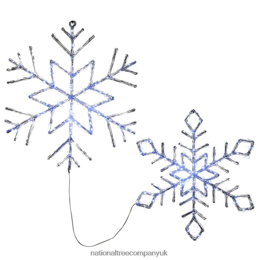 decoration | National Tree Company LED Light Ice Crystal Snowflakes Set of 2 F2L4F632